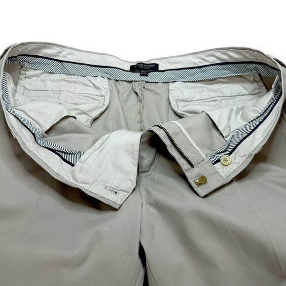 BANANA REPUBLIC Straight Leg 100%Cotton Arden Chino Pants Khaki Flat Front 38x32 - Picture 7 of 12
